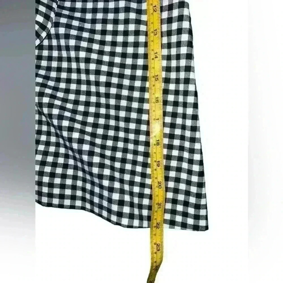 CYNTHIA ROWLEY High Waist Ruffle Trim Gingham , 10 Preppy Monochrome Emo - Picture 4 of 5